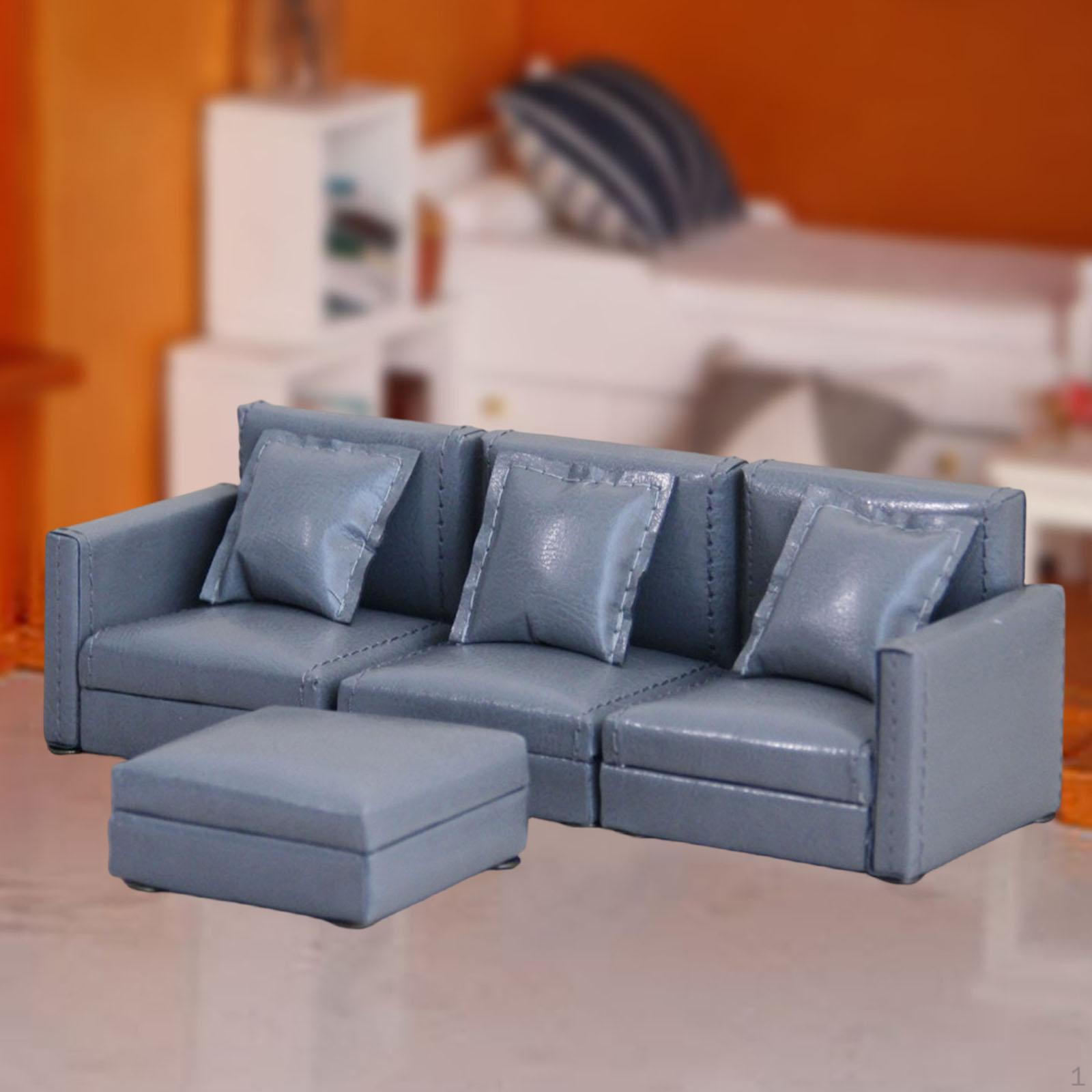 1/12 Scale 3 Seater Sofa Miniature Furniture Photo Props with Footrest Model for Furnishings серый
1/12 Scale 3 Seater Sofa Miniature Furniture Photo Props with Footrest Model for Furnishings серый