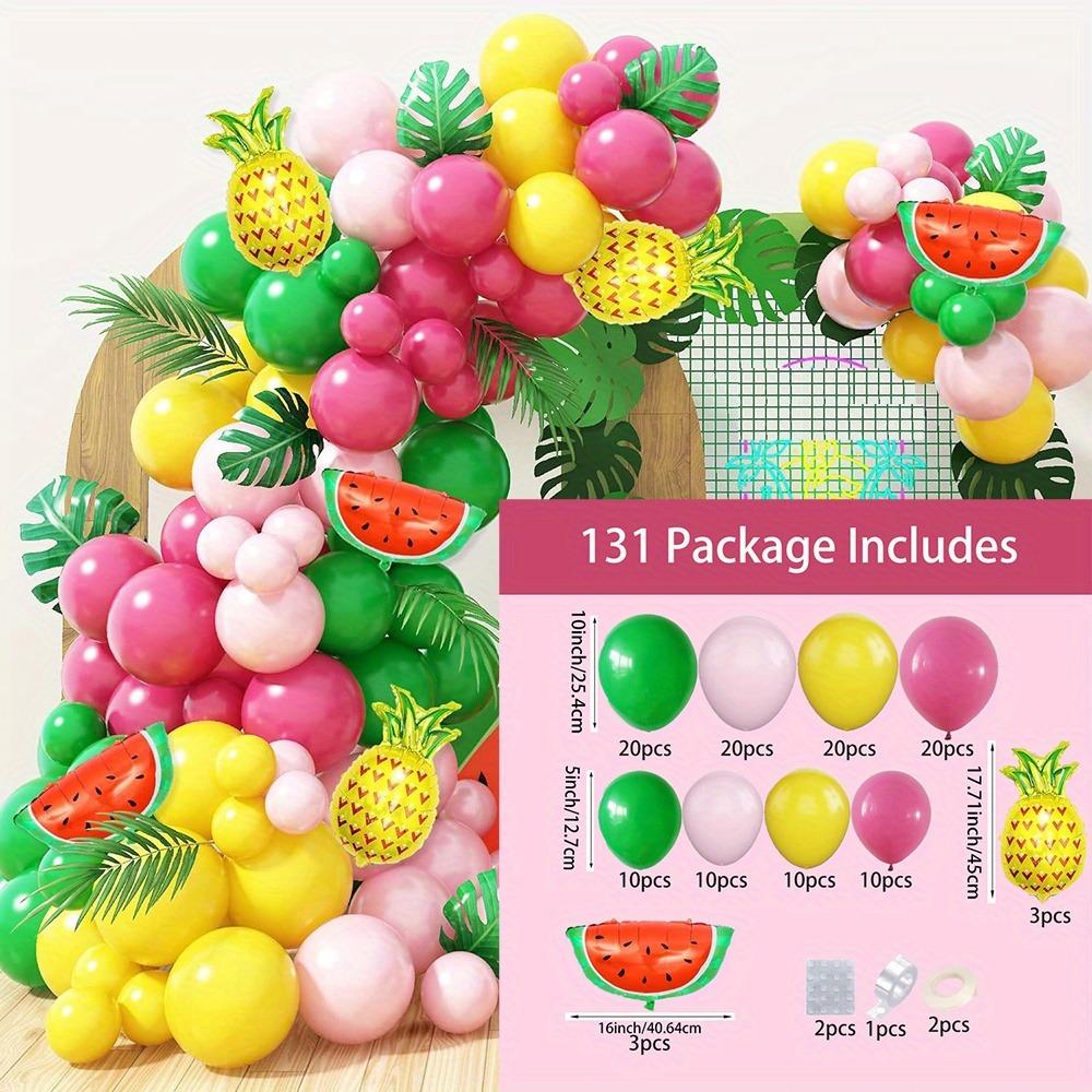 131pcs Tropical Fruit Balloon Wreath Arch Kit, Birthday and Summer Party Decoration, Indoor and Outdoor Decoration Use, Other
131pcs Tropical Fruit Balloon Wreath Arch Kit, Birthday and Summer Party Decoration, Indoor and Outdoor Decoration Use, Other