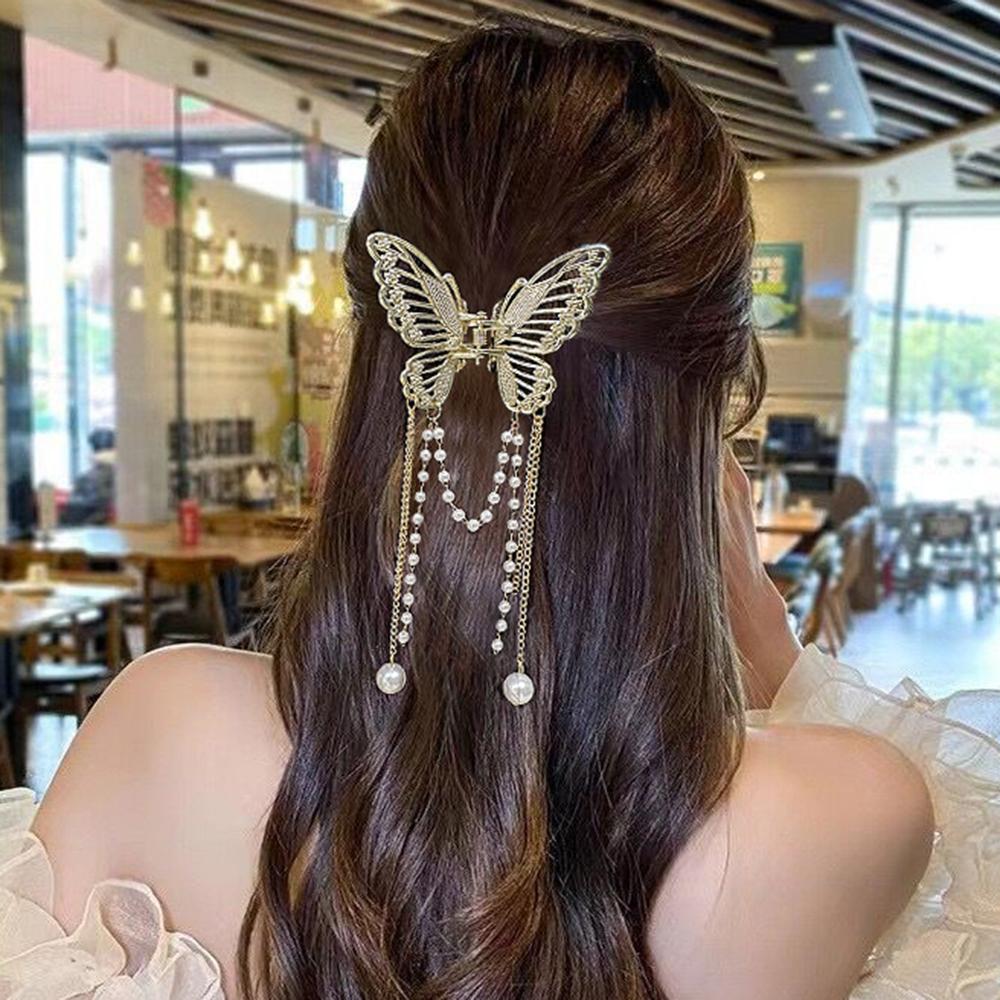 Hollow Butterfly Tassel Hair Clip Claw Golden Fashion Ponytail Hairpin Girls Party Rave Accessories Styling Tools Hair Crab
Hollow Butterfly Tassel Hair Clip Claw Golden Fashion Ponytail Hairpin Girls Party Rave Accessories Styling Tools Hair Crab