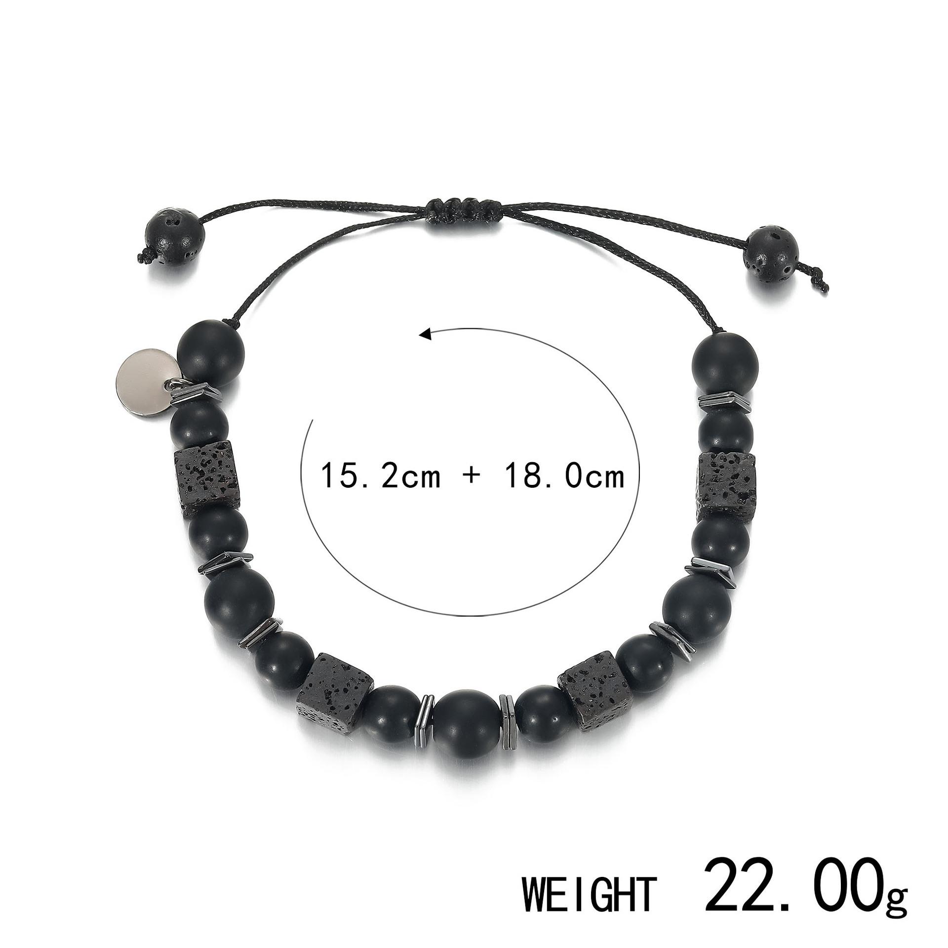 Lava Cube Volcanic Stone Braided Bracelet, Men S Matte Adjustable Bracelet
Lava Cube Volcanic Stone Braided Bracelet, Men S Matte Adjustable Bracelet