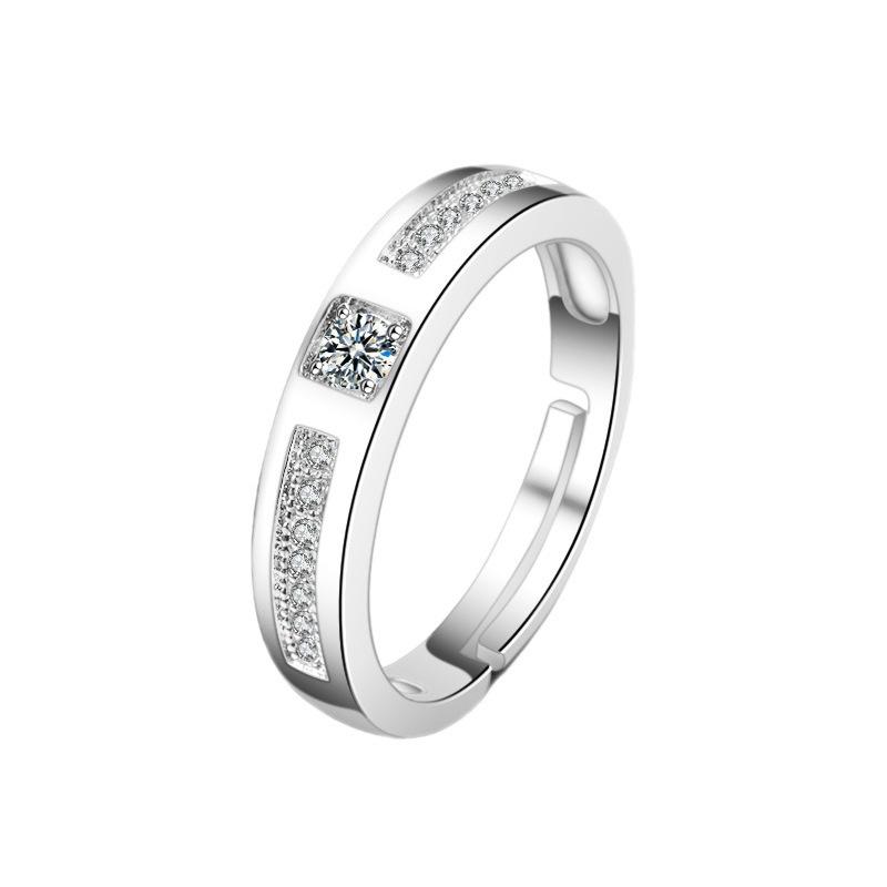 Luxury Geometric Square Zircon Opening Couple Rings for Women Men Exquisite Copper Color Stainless Steel Finger Wedding Zircon resizable
Luxury Geometric Square Zircon Opening Couple Rings for Women Men Exquisite Copper Color Stainless Steel Finger Wedding Zircon resizable