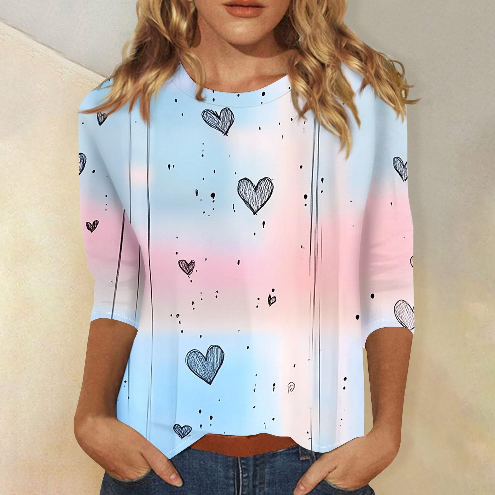 Женская модная повседневная футболка с круглым вырезом и принтом в виде сердца ко Дню святого Валентина, рукав три четверти XXL киноварь
Женская модная повседневная футболка с круглым вырезом и принтом в виде сердца ко Дню святого Валентина, рукав три четверти XXL киноварь