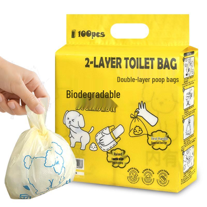 Biodegradable Double-Layer Dog Poop Bags – Thick & Disposable for Outdoor Use 100 pcs - Dog Lover s Essential
Biodegradable Double-Layer Dog Poop Bags – Thick & Disposable for Outdoor Use 100 pcs - Dog Lover s Essential