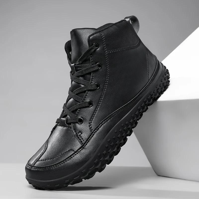 New Casual Sneakers Outdoor Men Walking Hiking shoes Breathable Leather Wide Toe Barefoot Boots Winter Warm Snow Cotton Boots 37 чорний
New Casual Sneakers Outdoor Men Walking Hiking shoes Breathable Leather Wide Toe Barefoot Boots Winter Warm Snow Cotton Boots 37 чорний