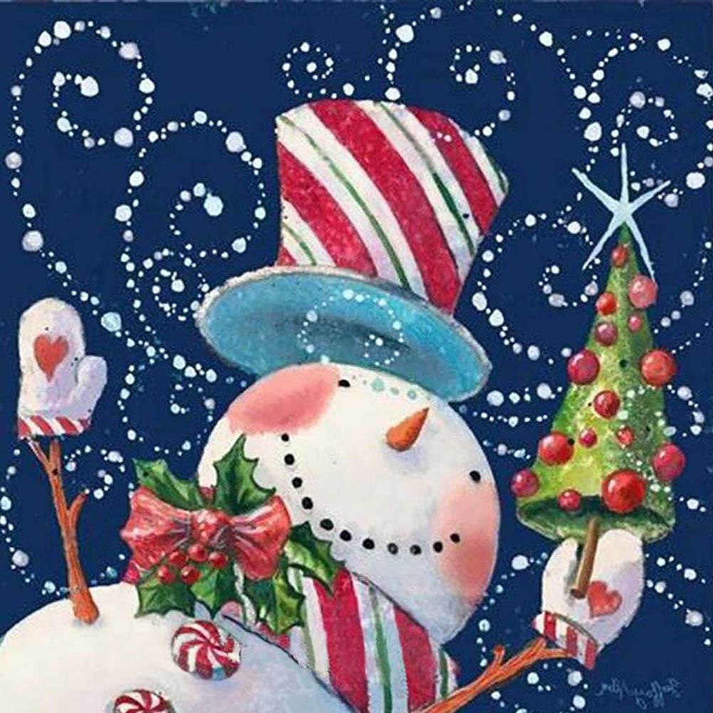 Полный набор сверл для алмазной живописи, YEESAM ART Ice World, Рождественский снеговик, 5D DIY Diamond Art