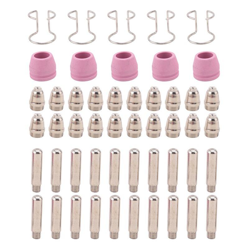 ABJI-AG60 SG-55 WSD-60 Plasma Cutter Cutting Torch Tip Nozzles Consumables Kit Plasma Cutter Accessories 50PK
ABJI-AG60 SG-55 WSD-60 Plasma Cutter Cutting Torch Tip Nozzles Consumables Kit Plasma Cutter Accessories 50PK