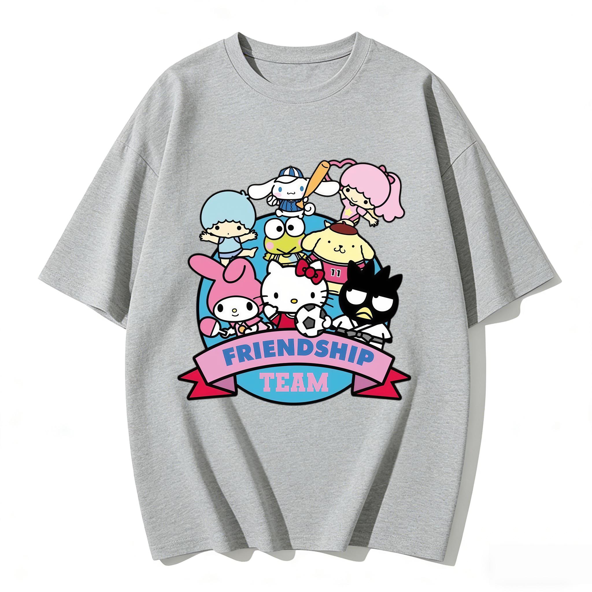 Highquality Cute Sanrio Characters Friendship Team Sport Print Family Matching Tshirt Casual Tees Fashion Parentchild Outfits S
Highquality Cute Sanrio Characters Friendship Team Sport Print Family Matching Tshirt Casual Tees Fashion Parentchild Outfits S