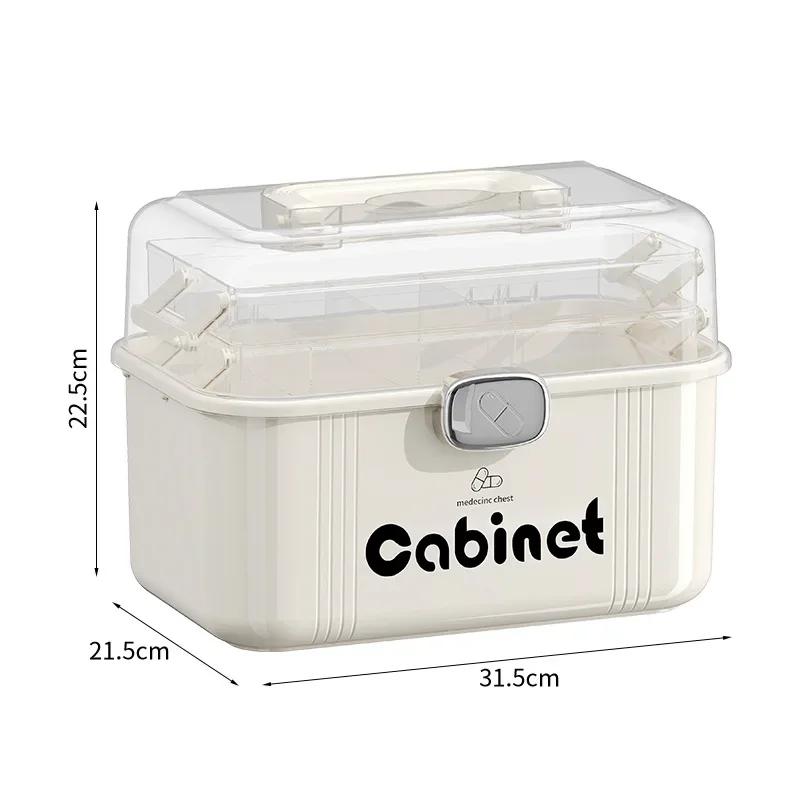 Large-capacity home medicine storage box, multilayer classified first-aid kit, portable family medical organizer case with lid
Large-capacity home medicine storage box, multilayer classified first-aid kit, portable family medical organizer case with lid