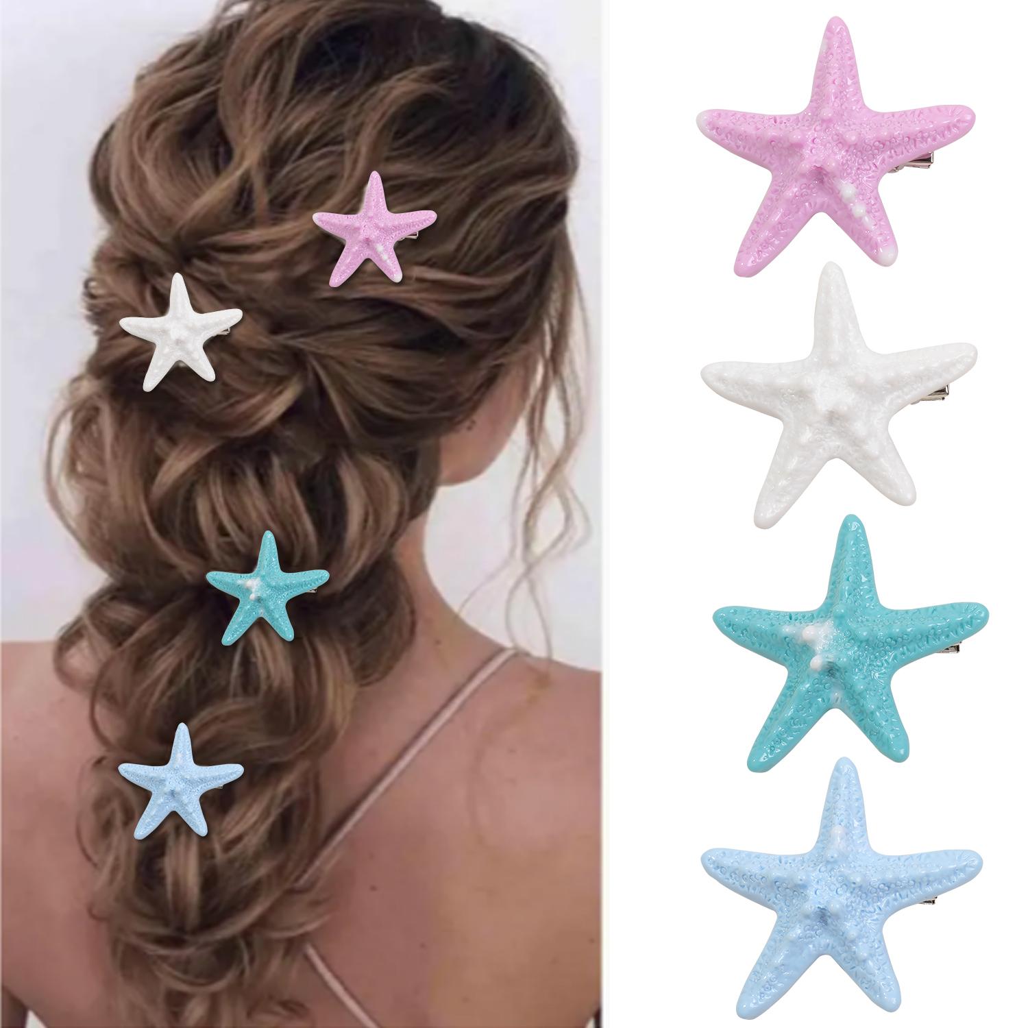 5 Pcs Starfish Hair Clip Resin Beach Sea Star Hair Pins Mermaid Hair Clips Accessories for Women and Girls
5 Pcs Starfish Hair Clip Resin Beach Sea Star Hair Pins Mermaid Hair Clips Accessories for Women and Girls