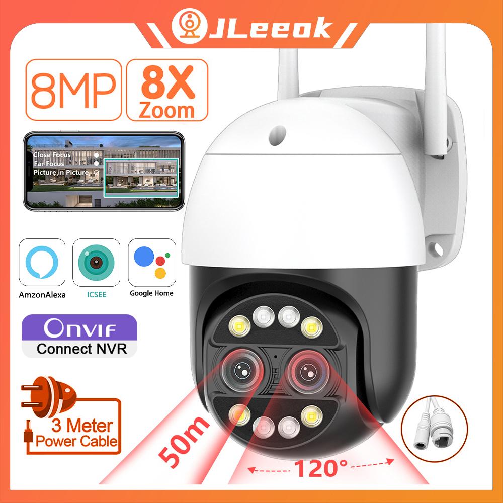 Jleeok ICSEE Outdoor 4K 8MP Dual Lens Securtiy WIFI Беспроводная IP-камера Полноцветное ночное видение 1-8-кратный оптический гибридный зум Водонепроницаемая система видеонаблюдения ONVIF NVR
Jleeok ICSEE Outdoor 4K 8MP Dual Lens Securtiy WIFI Беспроводная IP-камера Полноцветное ночное видение 1-8-кратный оптический гибридный зум Водонепроницаемая система видеонаблюдения ONVIF NVR