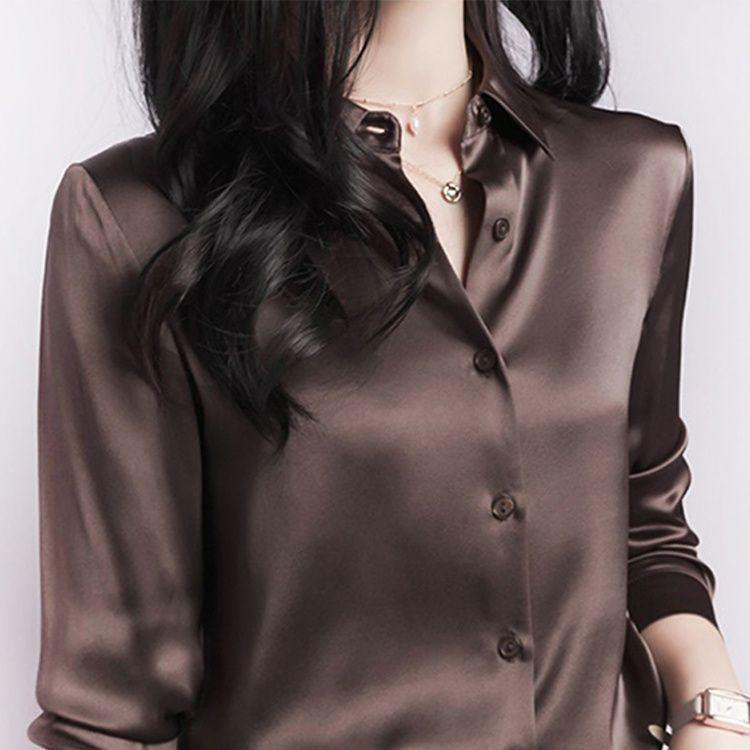 Женский топ из французского сатина высокого класса, искусственный шелк - Идеально с джинсами для образа 2024 года для поездок на работу XL 60-65kg кофейный
Женский топ из французского сатина высокого класса, искусственный шелк - Идеально с джинсами для образа 2024 года для поездок на работу XL 60-65kg кофейный