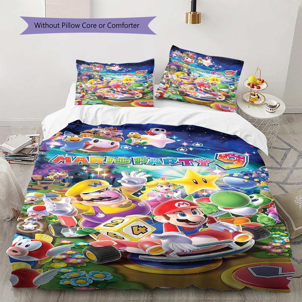 Super Mario Cartoon Bedding 3 Piece Set Soft Comfortable Duvet Cover Set Kids Bedroom Game Theme Bed Linens Home Textile 135x200cm
Super Mario Cartoon Bedding 3 Piece Set Soft Comfortable Duvet Cover Set Kids Bedroom Game Theme Bed Linens Home Textile 135x200cm