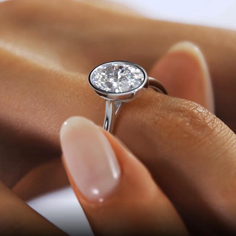 Anziw 100% Real 925 Sliver 4.5 Carat Oval Cut Cubic Zirconia Engagement Ring for Women Sparking Lab Diamond Finger Ring 4&4.5CT cubic zirconia
Anziw 100% Real 925 Sliver 4.5 Carat Oval Cut Cubic Zirconia Engagement Ring for Women Sparking Lab Diamond Finger Ring 4&4.5CT cubic zirconia