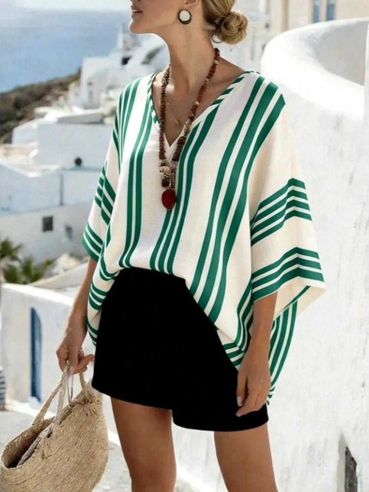 Women s Casual Holiday Striped Print V-Neck Low-Shoulder Short Sleeve Loose Top Striped Shirt XXL
Women s Casual Holiday Striped Print V-Neck Low-Shoulder Short Sleeve Loose Top Striped Shirt XXL