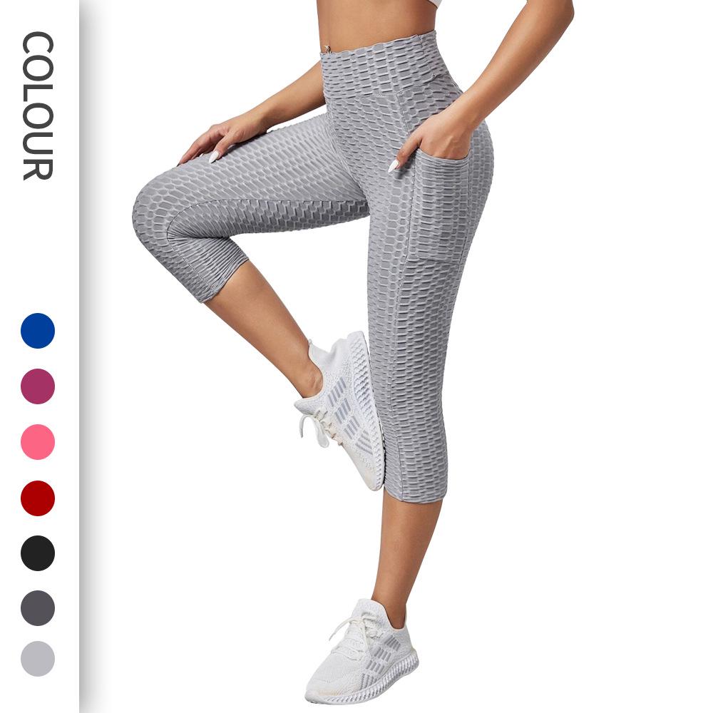 Women s High Waist Jacquard Bubble Yoga Capri Leggings - Hip Lifting and Slimming Fitness Pants M синій
Women s High Waist Jacquard Bubble Yoga Capri Leggings - Hip Lifting and Slimming Fitness Pants M синій