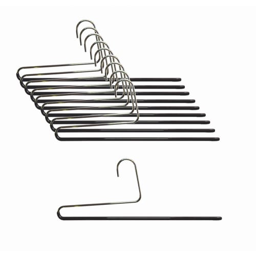 MAWA No-Slip Hangers for Pants, Long Skirts, and Stoles, Single, Black, MAWA KH 35/U Black, Pack of 10
MAWA No-Slip Hangers for Pants, Long Skirts, and Stoles, Single, Black, MAWA KH 35/U Black, Pack of 10
