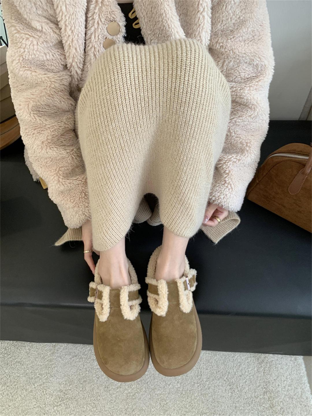 Keep warm Mao Mao pedal lazy Ding belt Boken snow boots women s casual shoes platform cotton shoes frosted leather women 39 верблюд
Keep warm Mao Mao pedal lazy Ding belt Boken snow boots women s casual shoes platform cotton shoes frosted leather women 39 верблюд