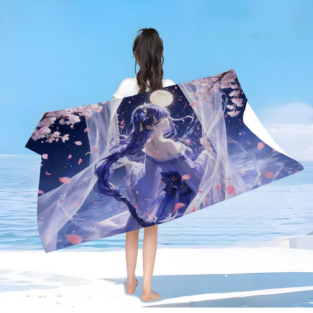 Raiden Shogun Genshin Impact Microfiber Beach Towel Absorbent Quick dry Soft Yoga Swimming Resort Mountain Climbing Towel W30*H60(CM)
Raiden Shogun Genshin Impact Microfiber Beach Towel Absorbent Quick dry Soft Yoga Swimming Resort Mountain Climbing Towel W30*H60(CM)