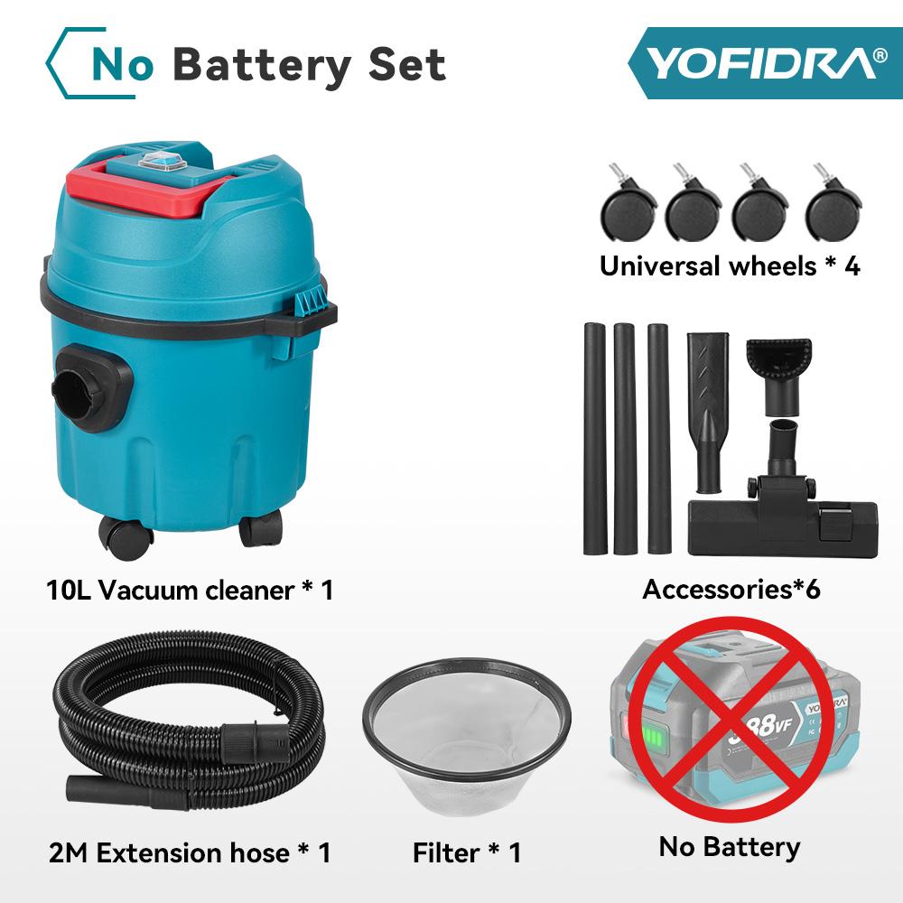 YOFIDRA 35kPa Electric Wet & Dry Vacuum Cleaner 10L Tank with Wheels Household Industrial Clean Tools For Makita Battery Pin NO Battety
YOFIDRA 35kPa Electric Wet & Dry Vacuum Cleaner 10L Tank with Wheels Household Industrial Clean Tools For Makita Battery Pin NO Battety
