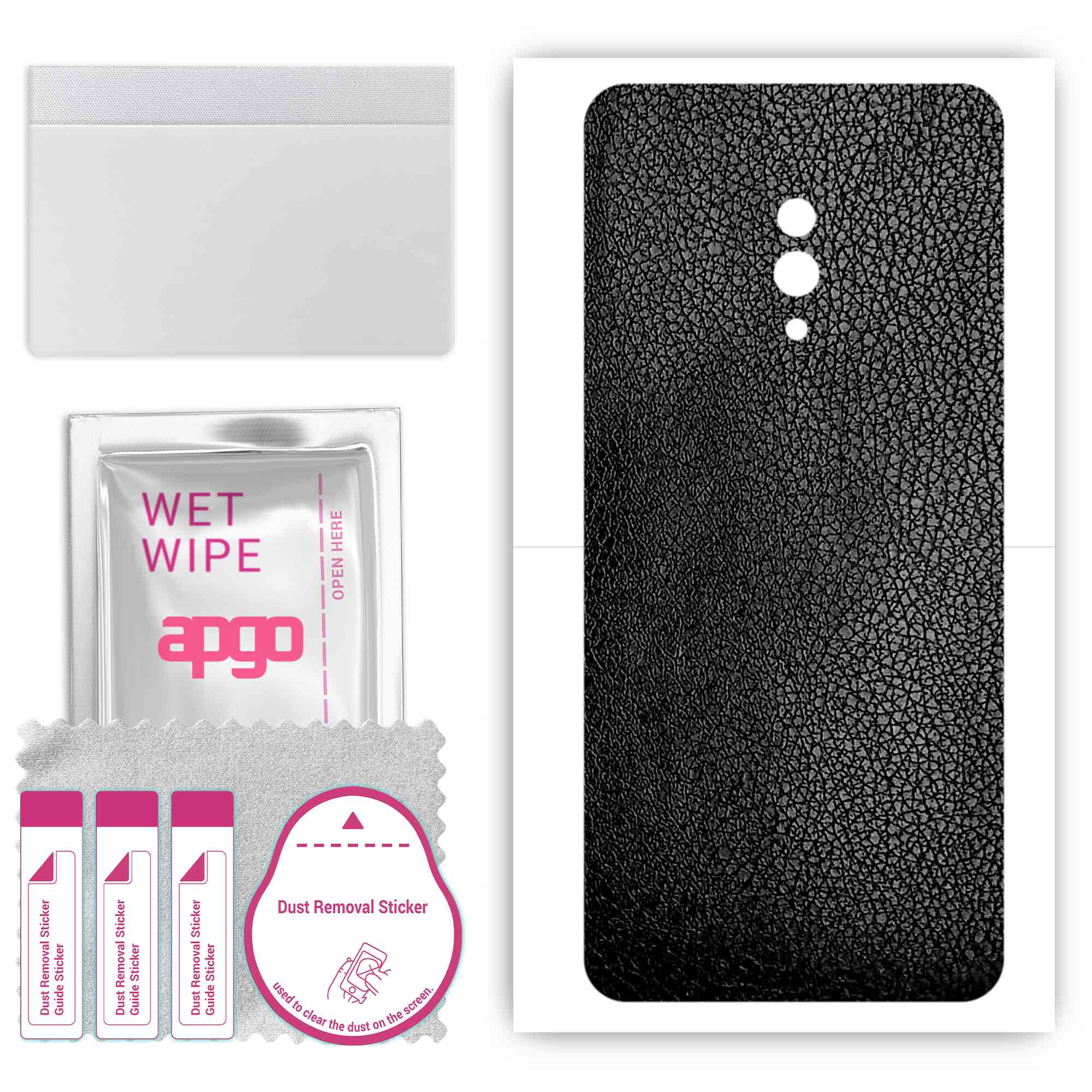 apgo Protective Skin Sticker for the back compatible with Oppo K3, Wrap Film, Foil, Vinyl - Pattern Black Leather
apgo Protective Skin Sticker for the back compatible with Oppo K3, Wrap Film, Foil, Vinyl - Pattern Black Leather