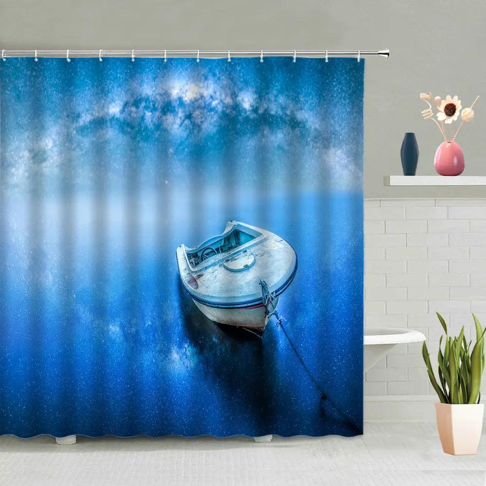 Ocean Yacht Shower Curtain Boat Blue Sea Ship Modern Scenic Printed Bathroom Curtain Waterproof Fabric Screen Home Decoration W60H190(CM)-1 Pcs
Ocean Yacht Shower Curtain Boat Blue Sea Ship Modern Scenic Printed Bathroom Curtain Waterproof Fabric Screen Home Decoration W60H190(CM)-1 Pcs