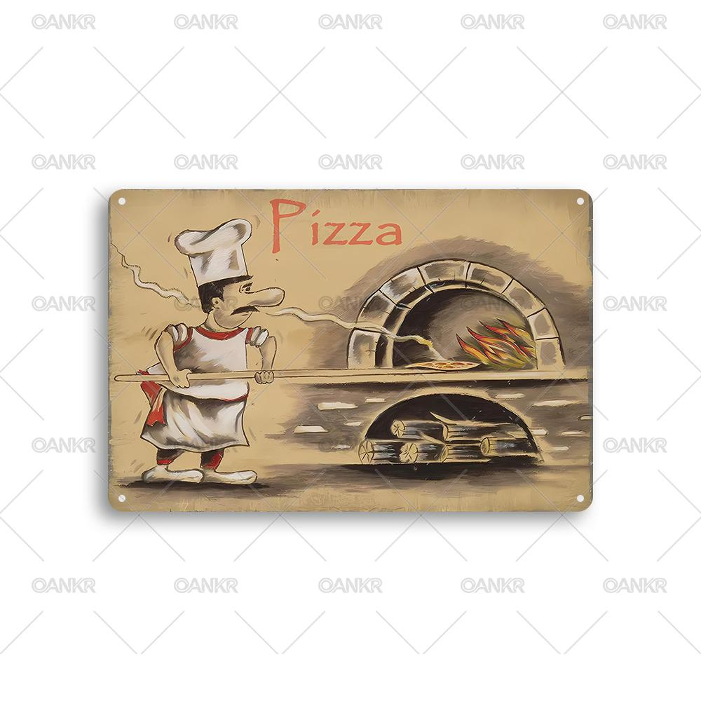 Vintage Pizza Poster Metal Tin Sign Ideal Gift Retro Room Decoration Metal Signs for Pizza Shop Wall Art Decor Accessories 20x30cm
Vintage Pizza Poster Metal Tin Sign Ideal Gift Retro Room Decoration Metal Signs for Pizza Shop Wall Art Decor Accessories 20x30cm
