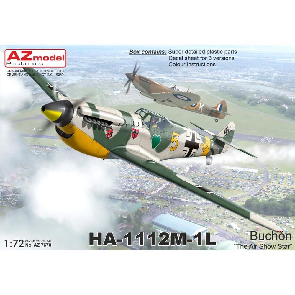 AZ Model German Air Force Bucheon Air Show Star Plastic Model AZM7670 Molded Color 1/72 HA-1112M-1L
AZ Model German Air Force Bucheon Air Show Star Plastic Model AZM7670 Molded Color 1/72 HA-1112M-1L