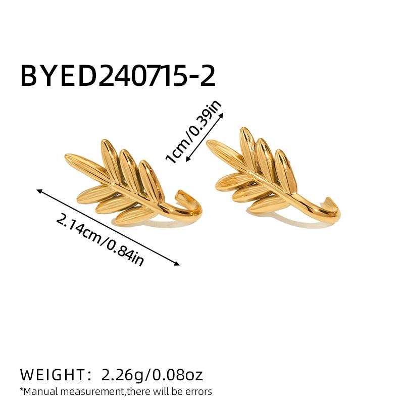 C-shaped Leaf Earring for Women Retro Exaggeration Stainless Steel 18K Gold Plated Zircon Ear Accessories Fashion
C-shaped Leaf Earring for Women Retro Exaggeration Stainless Steel 18K Gold Plated Zircon Ear Accessories Fashion