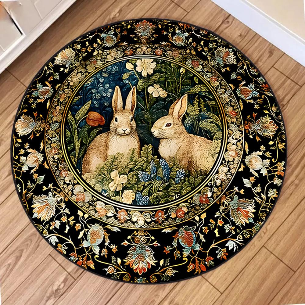 Cute Rabbit Round Carpet Ethnic Style Flowers Bunny Area Rug Soft Non-slip Animal Home Decor Floor Mat Holiday Living Room Decor 80cm
Cute Rabbit Round Carpet Ethnic Style Flowers Bunny Area Rug Soft Non-slip Animal Home Decor Floor Mat Holiday Living Room Decor 80cm