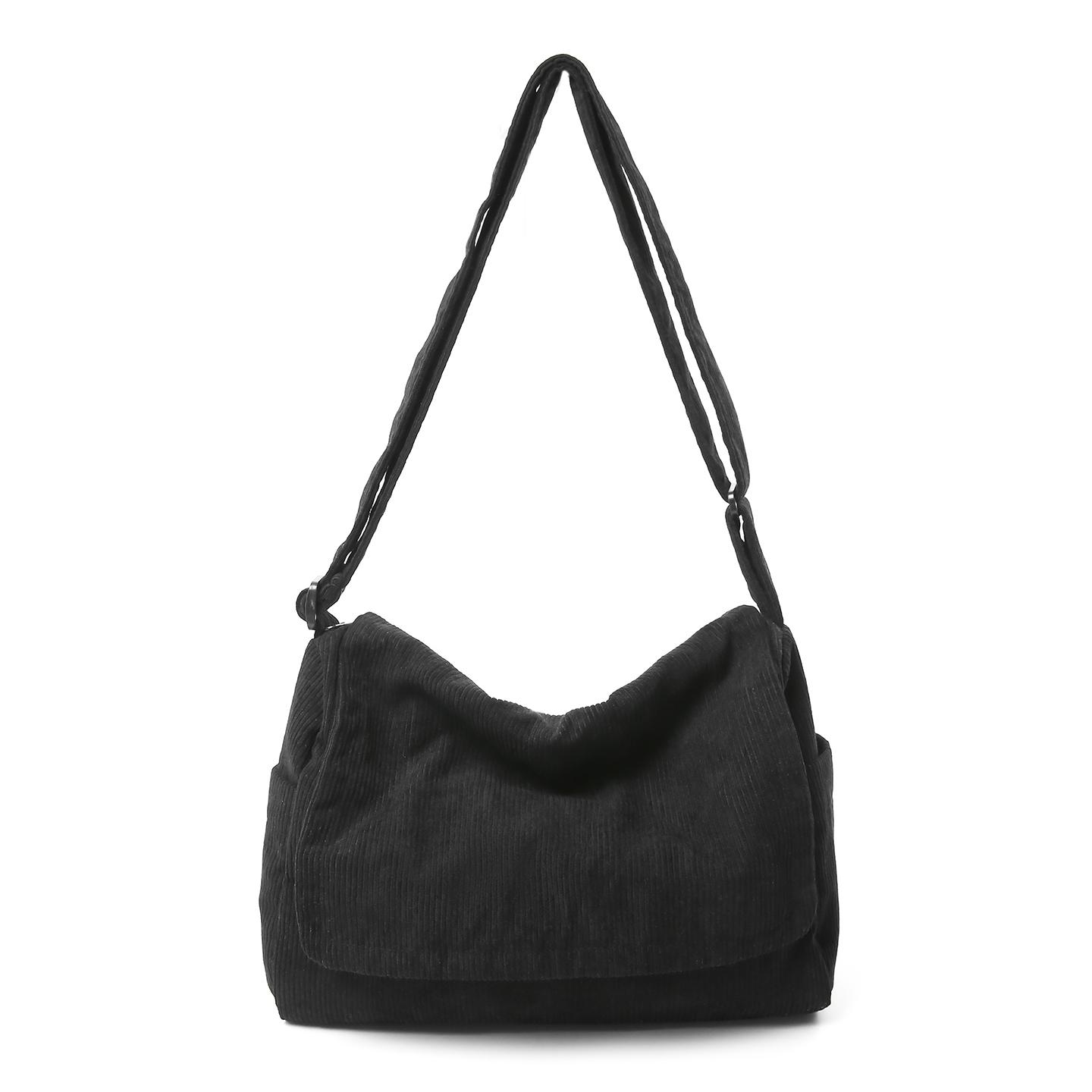 Fashion Casual Corduroy Crossbody Bag Adjustable Strap Flip Cover Design Lightweight Daily Shoulder Bag for Commute Casual Wear 36x17x25cm чорний
Fashion Casual Corduroy Crossbody Bag Adjustable Strap Flip Cover Design Lightweight Daily Shoulder Bag for Commute Casual Wear 36x17x25cm чорний