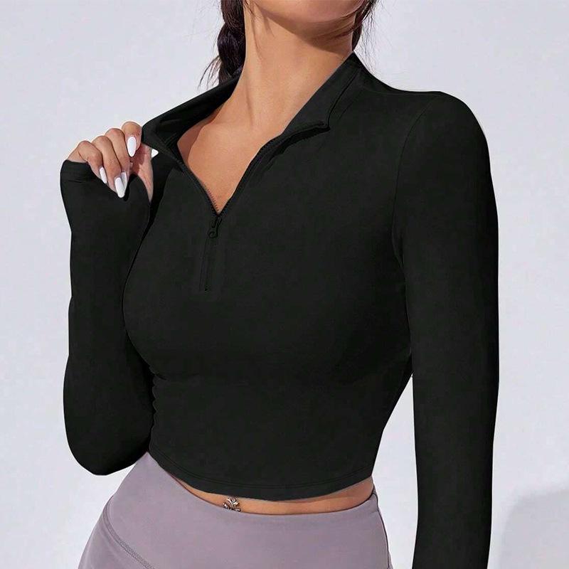 Women s High Elasticity Long Sleeve Yoga Top - Slimming, Half-Zip Fashion Fitness Jacket L
Women s High Elasticity Long Sleeve Yoga Top - Slimming, Half-Zip Fashion Fitness Jacket L