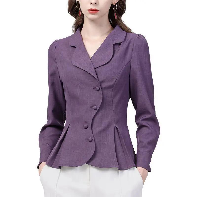 WTEMPO Офисные женские пальто большого размера с V-образным вырезом, однотонные, женские, весна-осень, с длинным рукавом, элегантные, тонкие, на пуговицах XXL фиолетовый
WTEMPO Офисные женские пальто большого размера с V-образным вырезом, однотонные, женские, весна-осень, с длинным рукавом, элегантные, тонкие, на пуговицах XXL фиолетовый