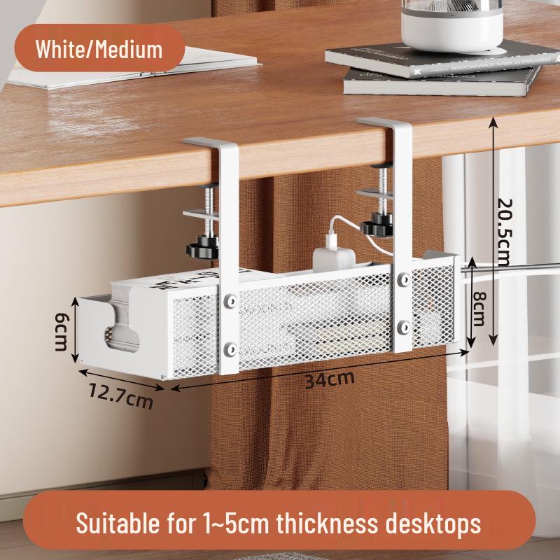 No-Drill Under-Desk Cable Organizer Mesh Basket and Storage Shelf
No-Drill Under-Desk Cable Organizer Mesh Basket and Storage Shelf