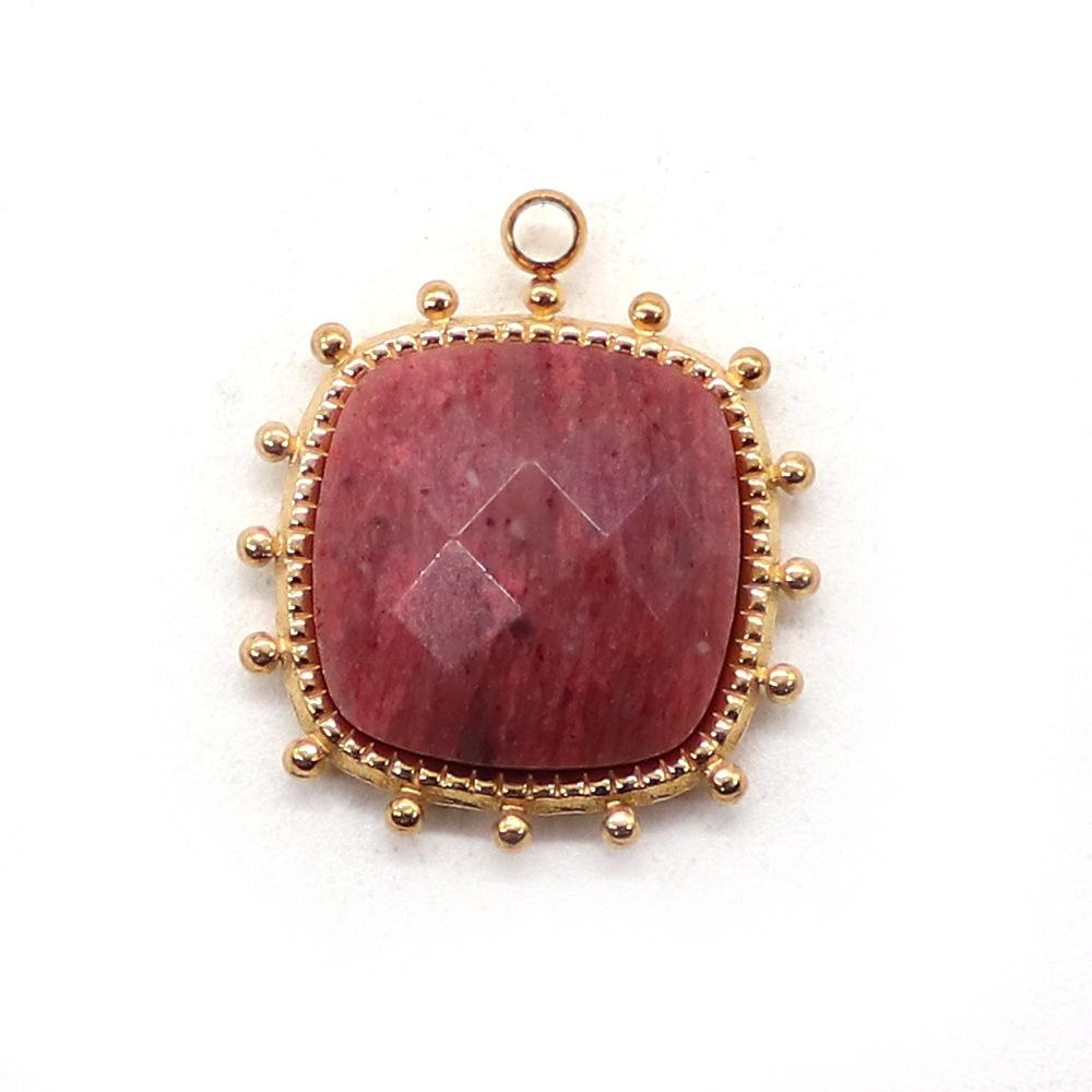 1pc Faceted Natural Stone Malachite Amethyst Pendants Square Golden Plated Charms Necklace Accessory
1pc Faceted Natural Stone Malachite Amethyst Pendants Square Golden Plated Charms Necklace Accessory