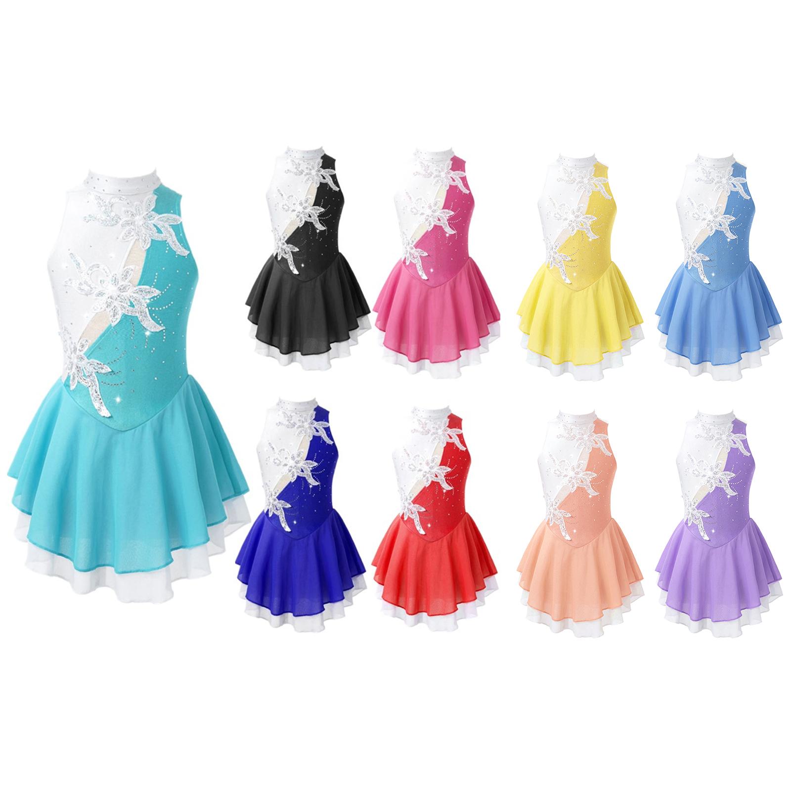 Girls Shiny Sequins Dance Dress Sleeveless Round Neck Floral Decorated Hollow Back Performance Gymnastics Gown 15-16 Years світло-синій колір
Girls Shiny Sequins Dance Dress Sleeveless Round Neck Floral Decorated Hollow Back Performance Gymnastics Gown 15-16 Years світло-синій колір