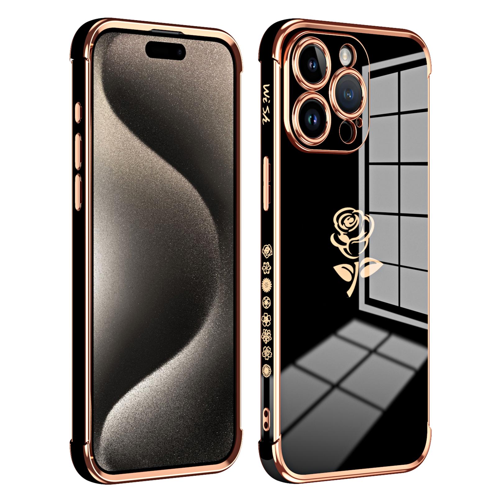 For iPhone 15 Pro Max Case Electroplating Edge Rose Pattern TPU Phone Back Cover Airbag Drop Proof C
For iPhone 15 Pro Max Case Electroplating Edge Rose Pattern TPU Phone Back Cover Airbag Drop Proof C