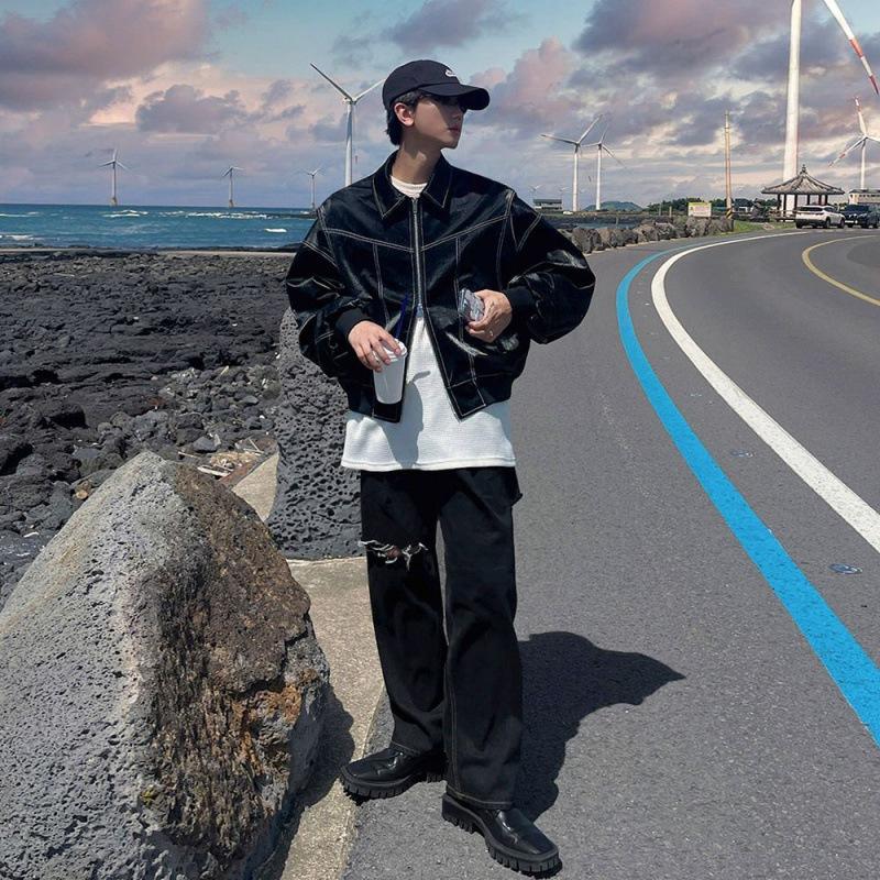 Кожаная куртка мужская осенняя новая ретро стиль красивая кожаная куртка корейский стиль тренд 2XL чёрный
Кожаная куртка мужская осенняя новая ретро стиль красивая кожаная куртка корейский стиль тренд 2XL чёрный