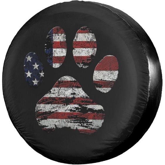 Dujiea American Flag Dog Paw Spare Tire Cover, Universal Wheel Tire Cover Waterproof Dust-Proof Tire Protectors for Jeep Trailer Rv Van SUV Truck 17 for tire diameter 31
Dujiea American Flag Dog Paw Spare Tire Cover, Universal Wheel Tire Cover Waterproof Dust-Proof Tire Protectors for Jeep Trailer Rv Van SUV Truck 17 for tire diameter 31