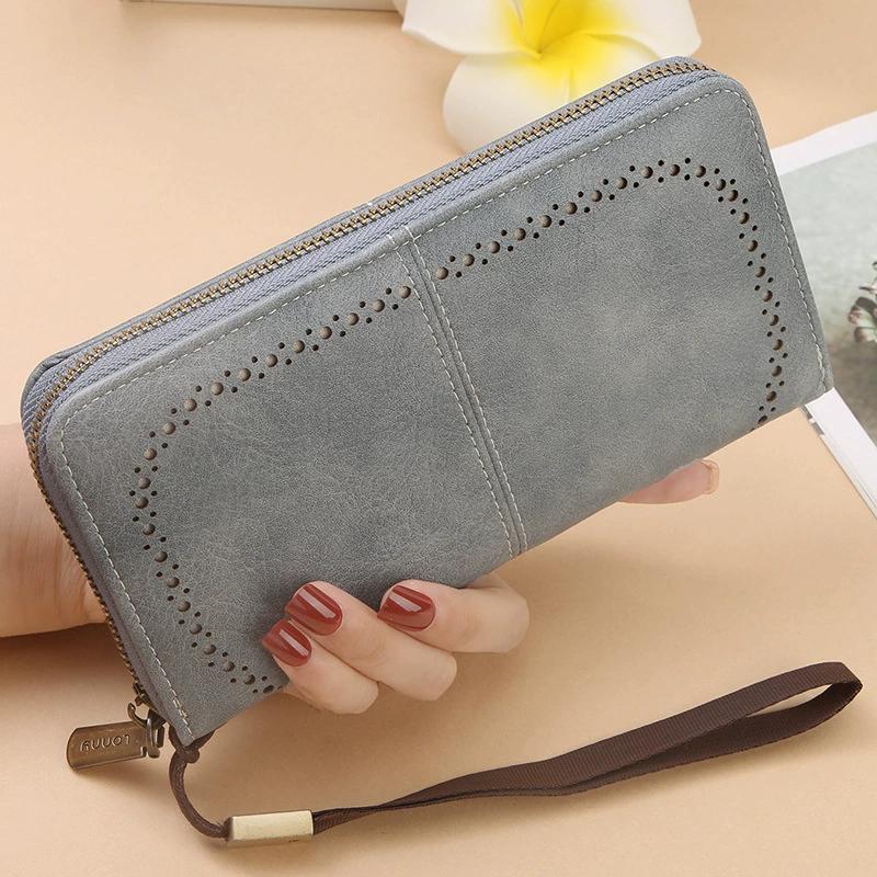 Женский полый кошелек на молнии, кожаный клатч, ретро, женский полый органайзер для карт, большой вместимости, длинный держатель для карт и мобильного телефона
Женский полый кошелек на молнии, кожаный клатч, ретро, женский полый органайзер для карт, большой вместимости, длинный держатель для карт и мобильного телефона