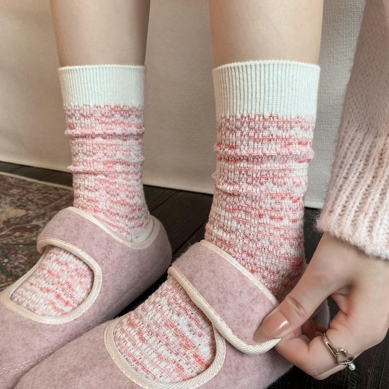 Small Fragrance Style Tweed Designer Mid-Leg Socks Double Needle Double Way Compound Color Color Gold Wire Warm Pile Piles Of Socks One size fits all світло-рожевий колір
Small Fragrance Style Tweed Designer Mid-Leg Socks Double Needle Double Way Compound Color Color Gold Wire Warm Pile Piles Of Socks One size fits all світло-рожевий колір