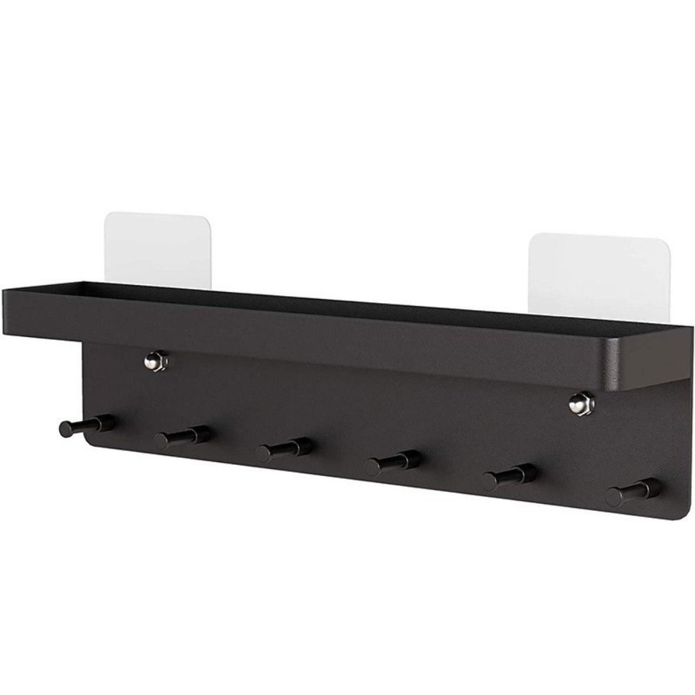 6 Hooks Bathroom Shelves Wall-mounted Wall Mounted Shelf Clothes Storage Rack Remote Control
6 Hooks Bathroom Shelves Wall-mounted Wall Mounted Shelf Clothes Storage Rack Remote Control