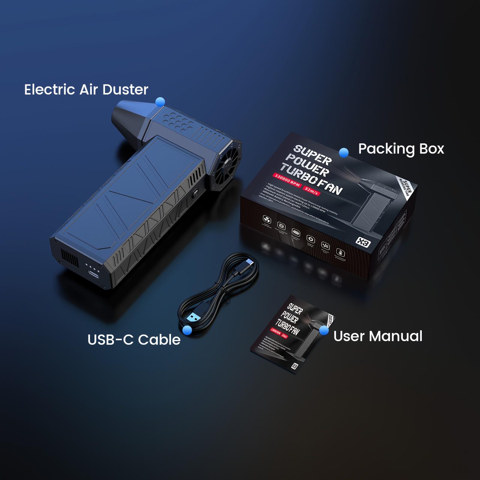 1 шт. Черный перезаряжаемый портативный турбореактивный вентилятор Vortex Fan 130 000 об/мин мощный вентилятор с высокоскоростным воздуходувом для автомобилей, уборки, струйного вентилятора чёрный
1 шт. Черный перезаряжаемый портативный турбореактивный вентилятор Vortex Fan 130 000 об/мин мощный вентилятор с высокоскоростным воздуходувом для автомобилей, уборки, струйного вентилятора чёрный