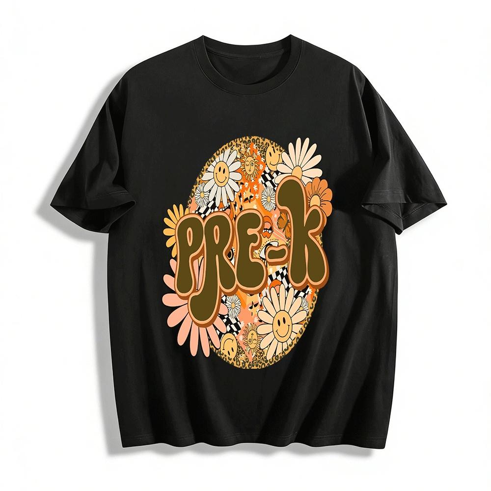 Retro Groovy Pre-K Print Casual Top For Kids And Adults Pure cotton T-shirt 6XL
Retro Groovy Pre-K Print Casual Top For Kids And Adults Pure cotton T-shirt 6XL