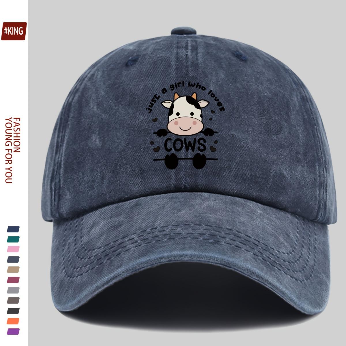 Cute Cartoon Cow Print Washed Vintage Soft Top Sunshade Baseball Cap Unisex Versatile Baseball Cap One Size темно-синього кольору
Cute Cartoon Cow Print Washed Vintage Soft Top Sunshade Baseball Cap Unisex Versatile Baseball Cap One Size темно-синього кольору