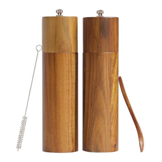 Pepper Grinder Manual Salt Pepper with Adjustable Mill Set Coarseness Refillable Ceramic Core Wooden Body
Pepper Grinder Manual Salt Pepper with Adjustable Mill Set Coarseness Refillable Ceramic Core Wooden Body