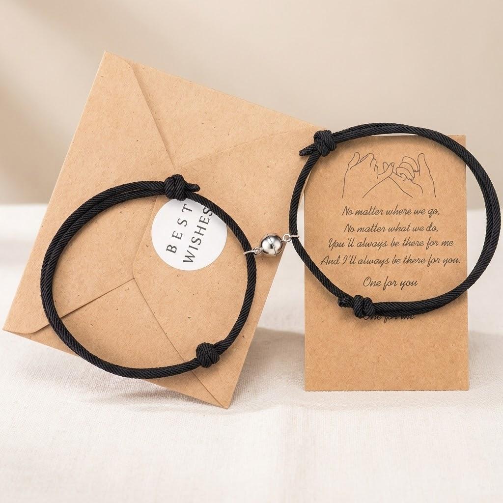 1pc DIY Couples Bracelets Magnetic Friendship Bracelet Rope Lovers Jewelry Gift for Anniversary Fashion Accessories чёрный
1pc DIY Couples Bracelets Magnetic Friendship Bracelet Rope Lovers Jewelry Gift for Anniversary Fashion Accessories чёрный