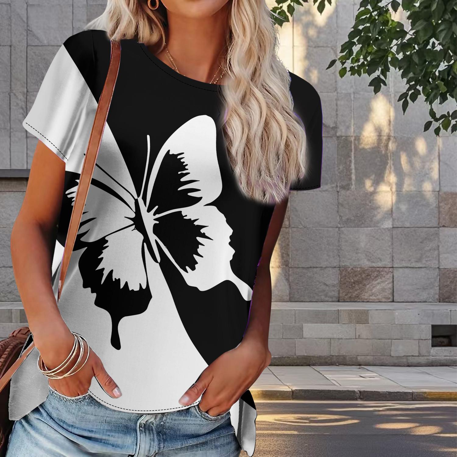 Женская летняя футболка с цветочным принтом в стиле ретро, футболки с коротким рукавом, повседневные топы с принтом 8XL серый
Женская летняя футболка с цветочным принтом в стиле ретро, футболки с коротким рукавом, повседневные топы с принтом 8XL серый