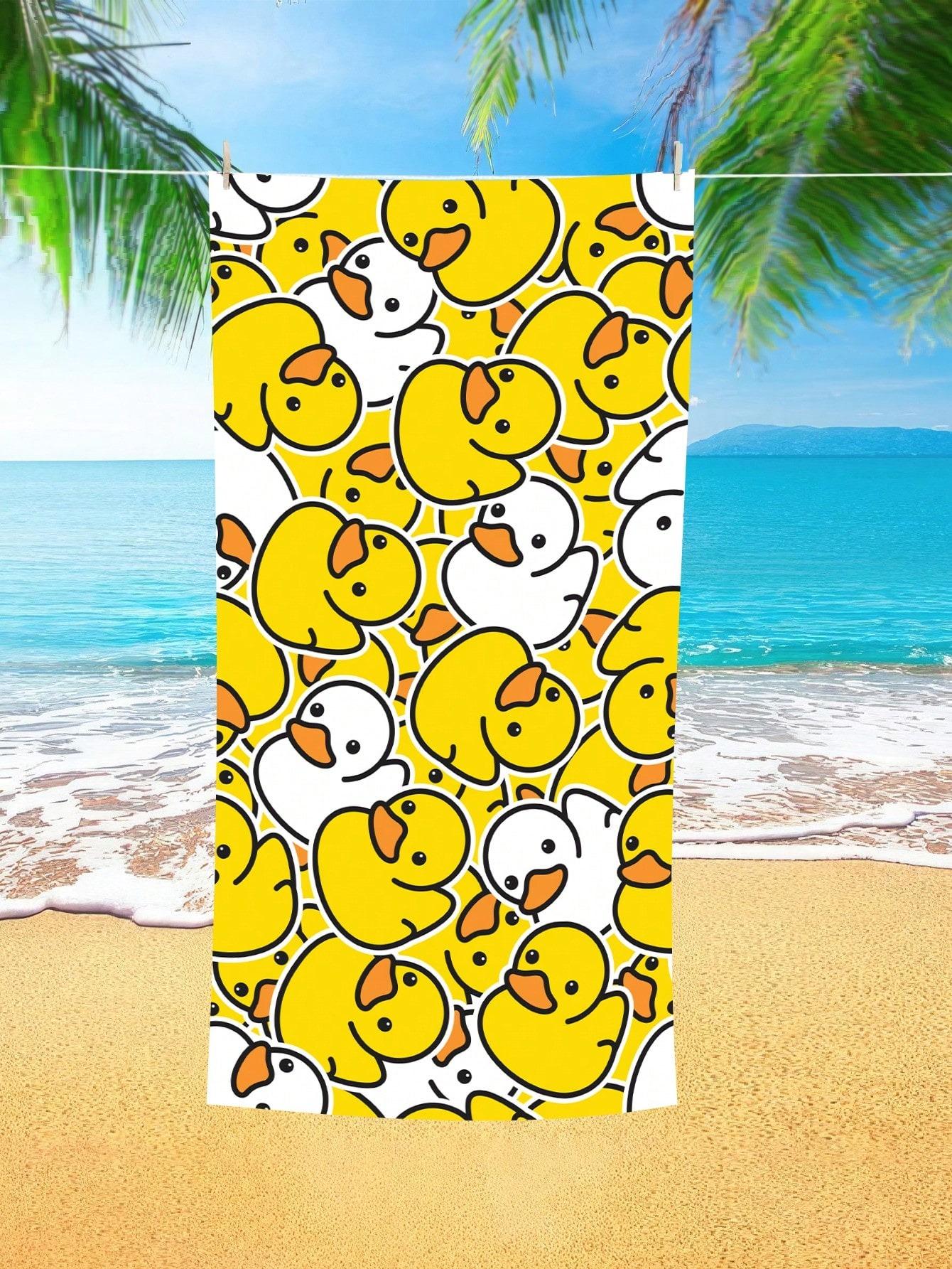 Cute cartoon yellow duck printed beach towel, anti sand super absorbent quick drying towel, beach accessories W30*H60(CM)
Cute cartoon yellow duck printed beach towel, anti sand super absorbent quick drying towel, beach accessories W30*H60(CM)