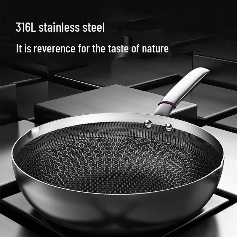 316L Stainless Steel Non-stick Frying Wok
316L Stainless Steel Non-stick Frying Wok