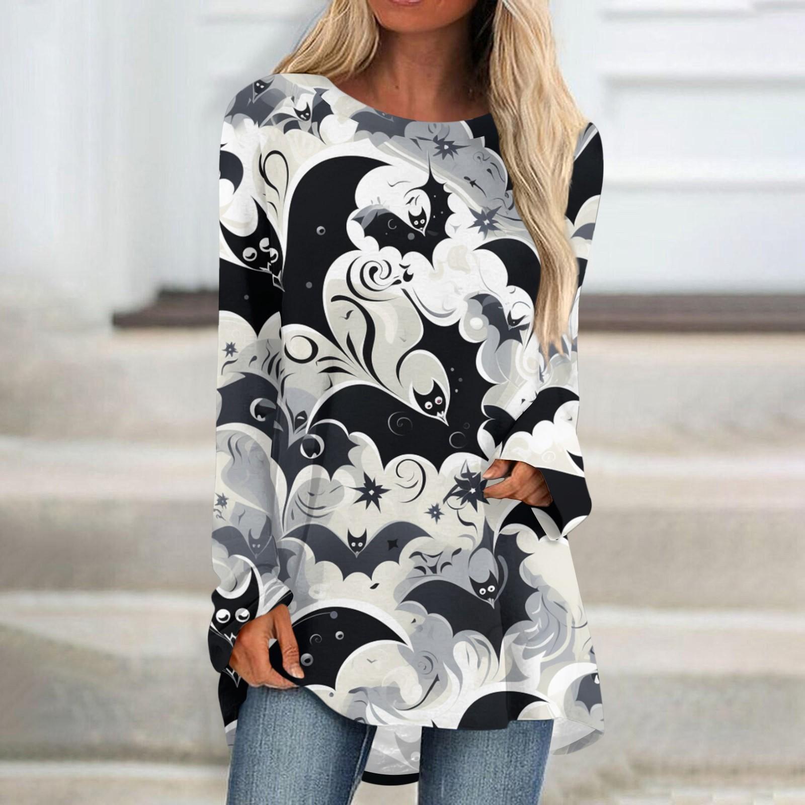 Fashion Plus Size Women s Casual Long Sleeved Round Neck Halloween Printed T-shirt XXL серый
Fashion Plus Size Women s Casual Long Sleeved Round Neck Halloween Printed T-shirt XXL серый